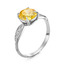 Серебряное кольцо с крупным желтым камнем 23810162Д17